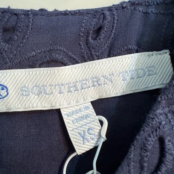 NWT Southern Tide Navy Eyelet Fabric -Women’s XS - Picture 9 of 12